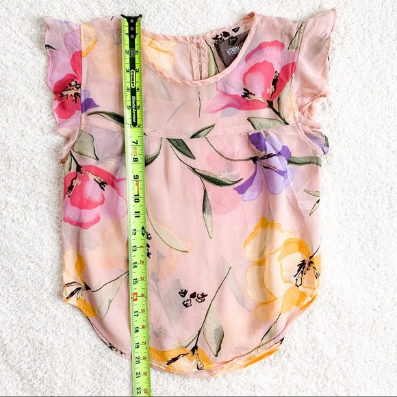 Reformation Floral Ruffle Sleeve Boho Top - Picture 12 of 13